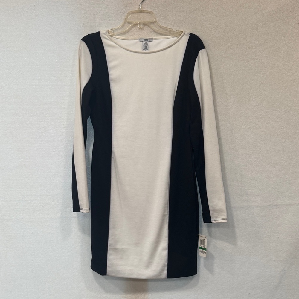 Bar III Monochrome Long Sleeve Dress